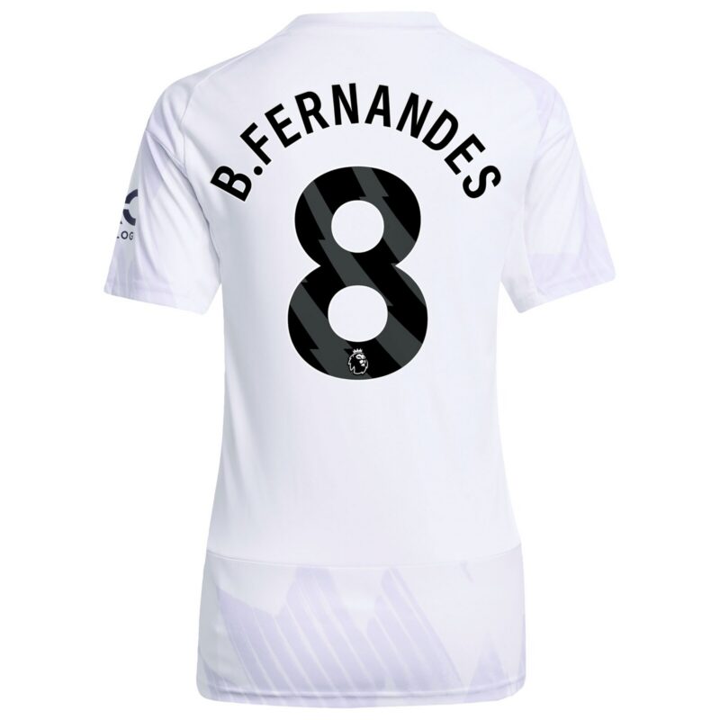 Manchester United adidas Away Shirt 2025-26 - Womens with B. Fernandes 8 printing