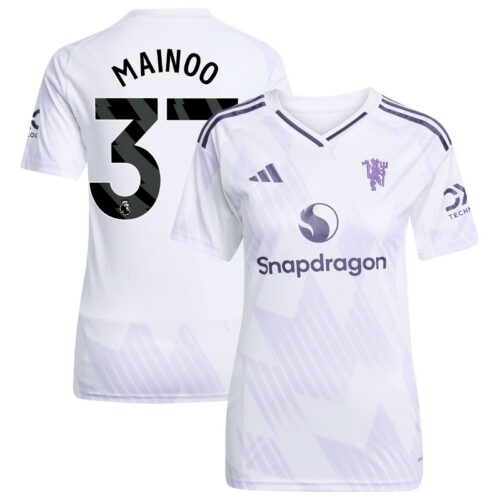 Manchester United adidas Away Shirt 2025-26 - Womens with Mainoo 37 printing