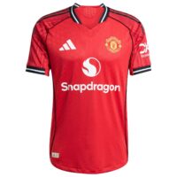 Manchester United adidas Home Authentic Shirt 2025-26 with Cunha 10 printing