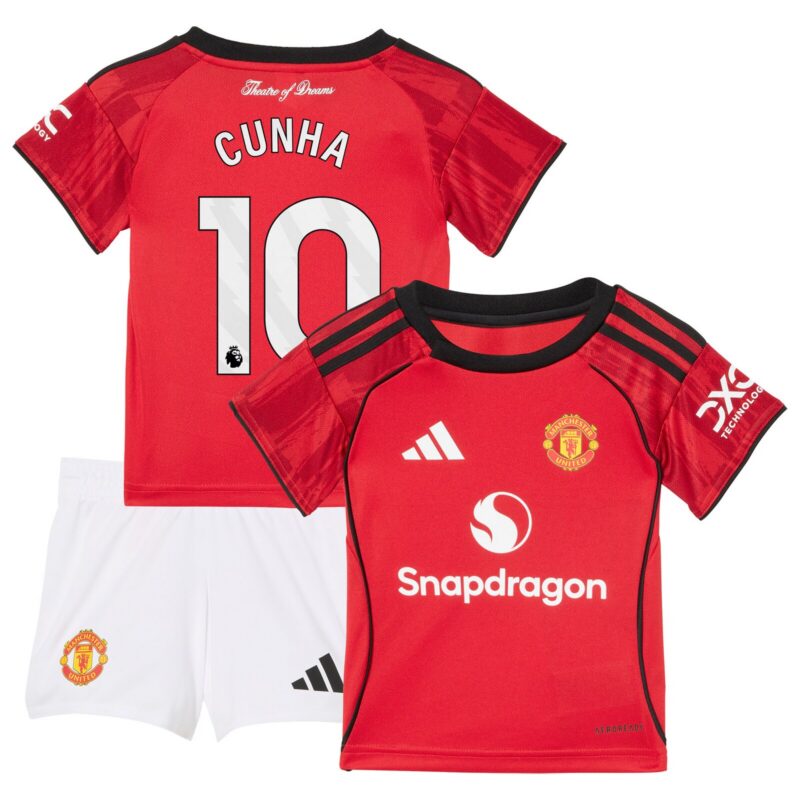 A2B image: manchester-united-adidas-home-babykit-2025-26-with-cunha-10-printing Manchester United adidas Home Babykit 2025-26 with Cunha 10 printing