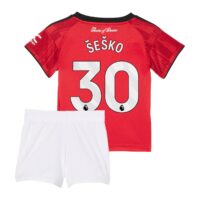 A2B image: manchester-united-adidas-home-babykit-2025-26-with-sesko-30-printing Manchester United adidas Home Babykit 2025-26 with Šeško 30 printing