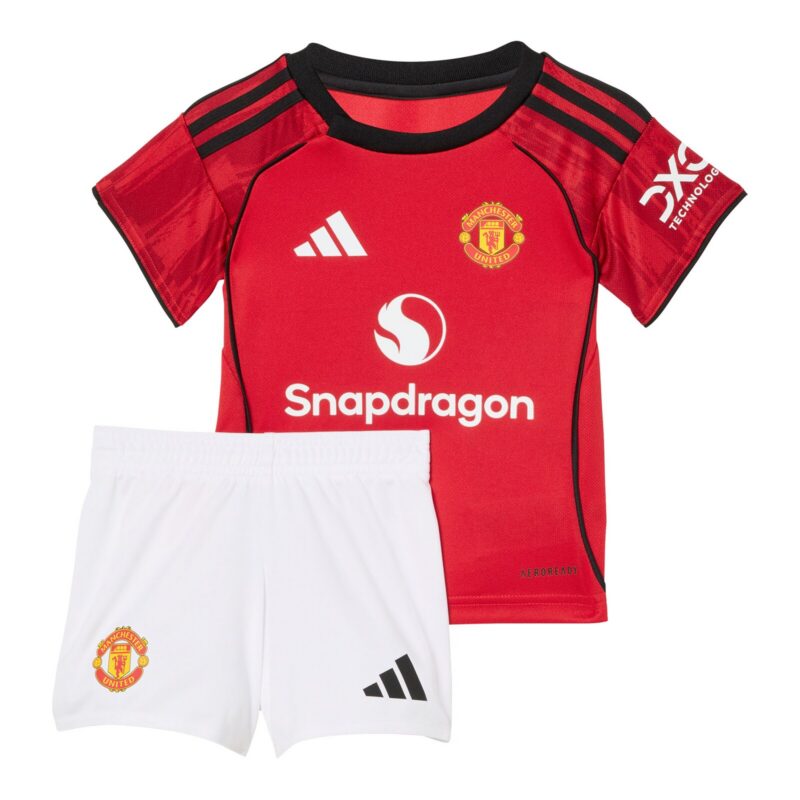 Manchester United adidas Home Babykit 2025-26 with Mainoo 37 printing