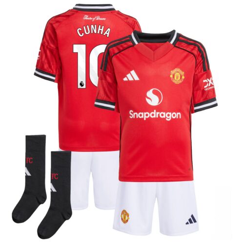 A2B image: manchester-united-adidas-home-minikit-2025-26-with-cunha-10-printing Manchester United adidas Home Minikit 2025-26 with Cunha 10 printing