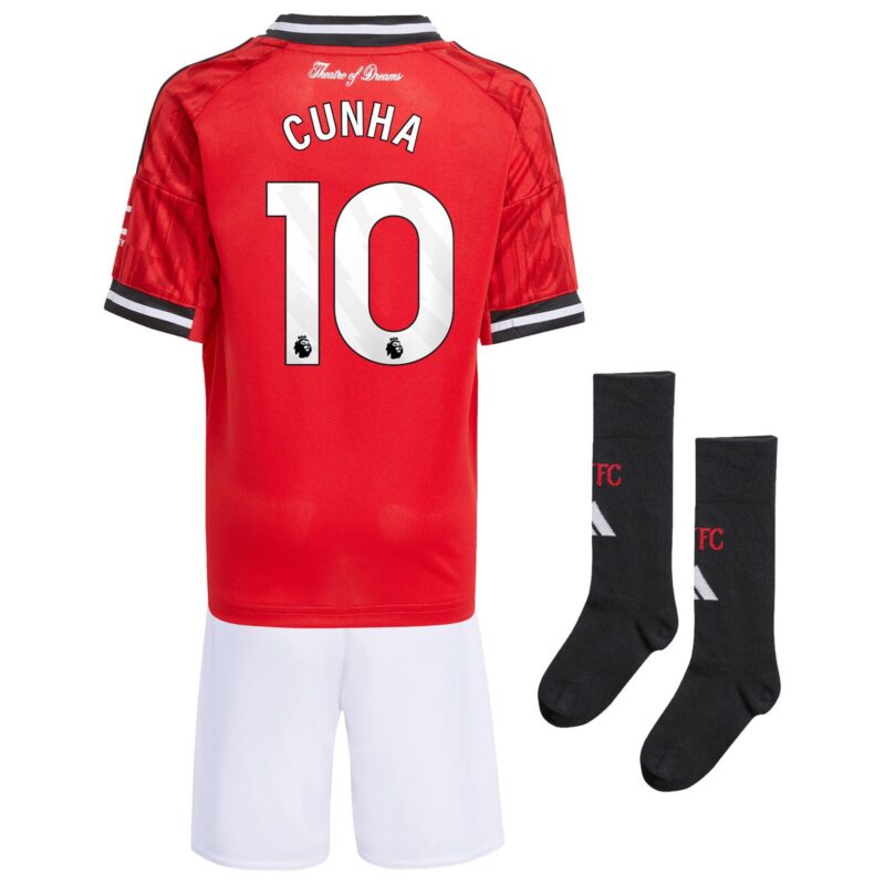 A2B image: manchester-united-adidas-home-minikit-2025-26-with-cunha-10-printing Manchester United adidas Home Minikit 2025-26 with Cunha 10 printing