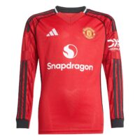 Manchester United adidas Home Shirt 2025-26 - Kids - Long Sleeve with Mbeumo 19 printing