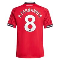 Manchester United adidas Home Shirt 2025-26 - Kids with B. Fernandes 8 printing