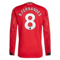 Manchester United adidas Home Shirt 2025-26 - Long Sleeve with B. Fernandes 8 printing