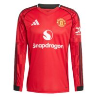 Manchester United adidas Home Shirt 2025-26 - Long Sleeve with Mbeumo 19 printing