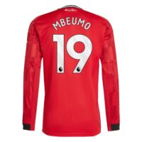 Manchester United adidas Home Shirt 2025-26 - Long Sleeve with Mbeumo 19 printing