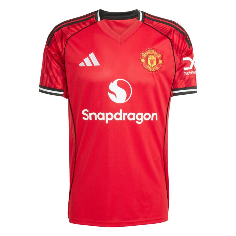 A2B image: manchester-united-adidas-home-shirt-2025-26-with-b-fernandes-8-printing Manchester United adidas Home Shirt 2025-26 with B. Fernandes 8 printing