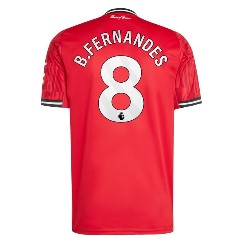 A2B image: manchester-united-adidas-home-shirt-2025-26-with-b-fernandes-8-printing Manchester United adidas Home Shirt 2025-26 with B. Fernandes 8 printing