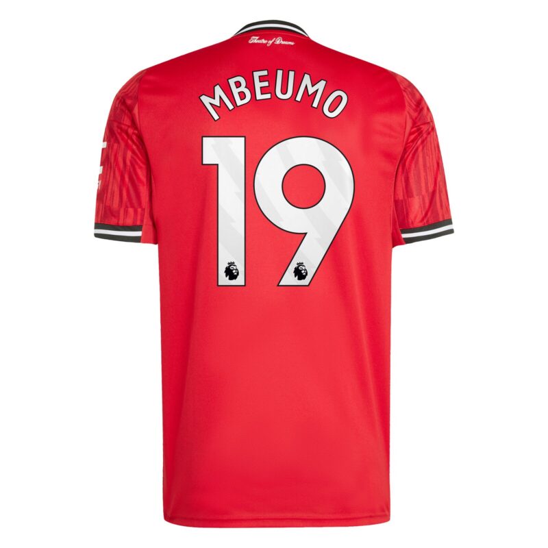 Manchester United adidas Home Replica Shirt 2025-26 with Mbeumo 19 printing