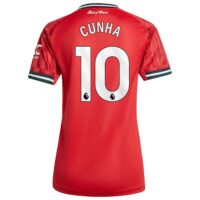 A2B image: manchester-united-adidas-home-shirt-2025-26-womens-with-cunha-10-printing Manchester United adidas Home Shirt 2025-26 - Womens with Cunha 10 printing