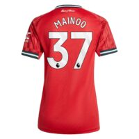 Manchester United adidas Home Shirt 2025-26 - Womens with Mainoo 37 printing