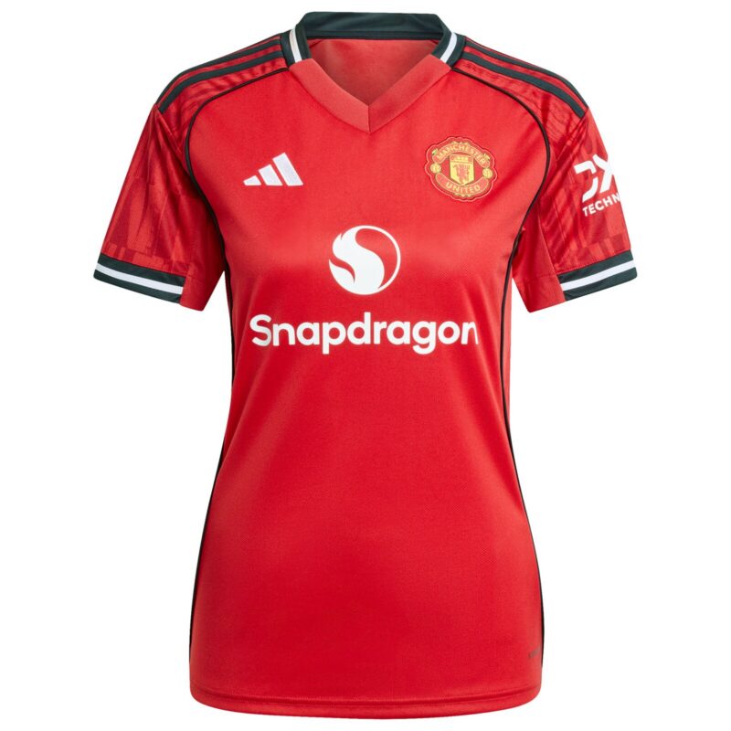 Manchester United adidas Home Shirt 2025-26 - Womens with Toone 7 printing