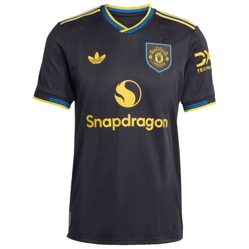 Manchester United adidas Third Authentic Shirt 2025-26 with Šeško 30 printing