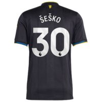 Manchester United adidas Third Authentic Shirt 2025-26 with Šeško 30 printing