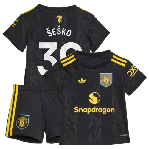 Manchester United adidas Third Babykit 2025-26 with Šeško 30 printing