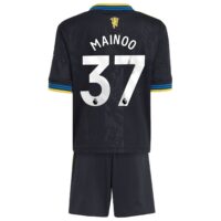 Manchester United adidas Third Minikit 2025-26 with Mainoo 37 printing