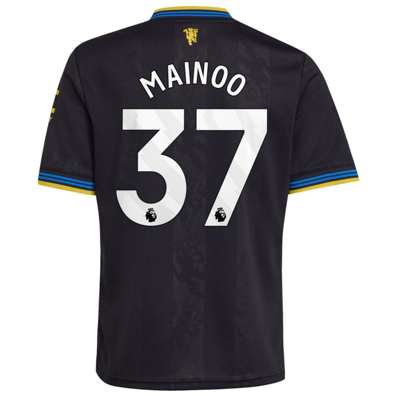 Manchester United adidas Third Shirt 2025-26 - Kids with Mainoo 37 printing