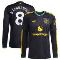 Manchester United adidas Third Shirt 2025-26 - Long sleeve with B. Fernandes 8 printing