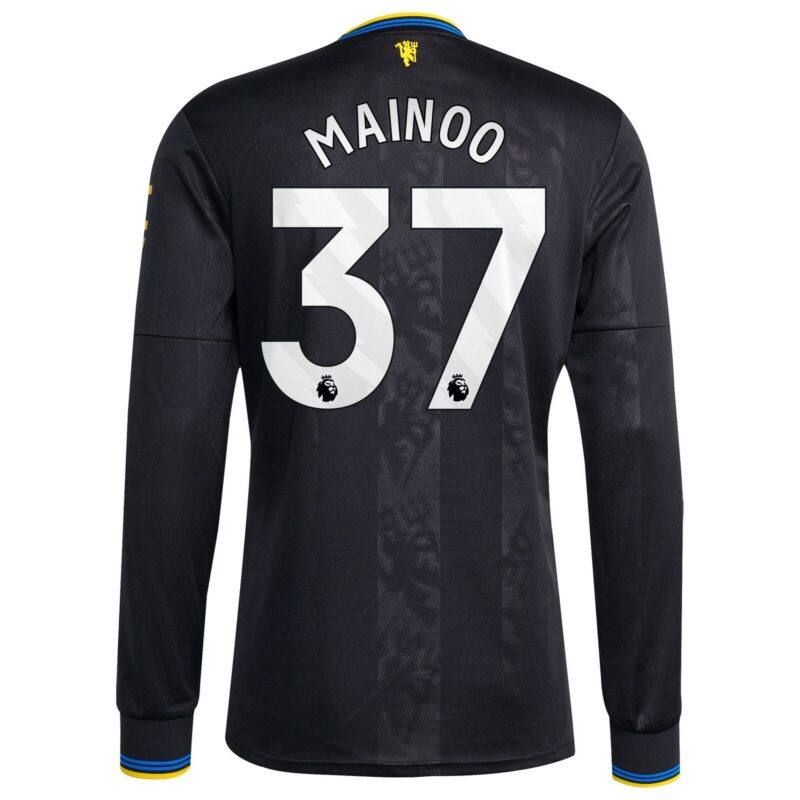 Manchester United adidas Third Shirt 2025-26 - Long sleeve with Mainoo 37 printing