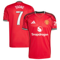 Manchester United adidas WSL Home Shirt 2025-26 with Toone 7 printing