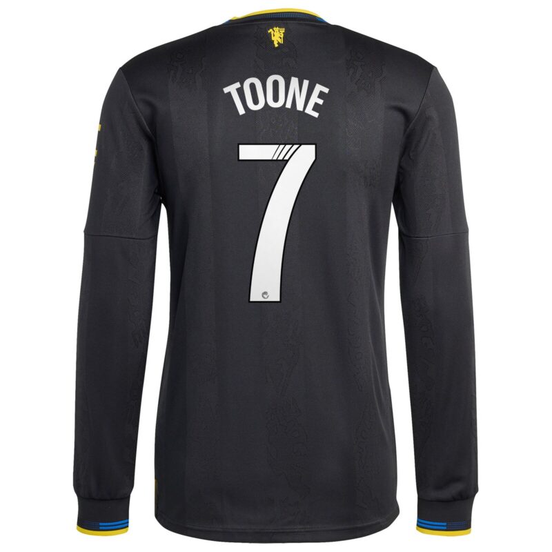 Manchester United adidas WSL Third Authentic Shirt 2025-26 - Long sleeve with Toone 7 printing