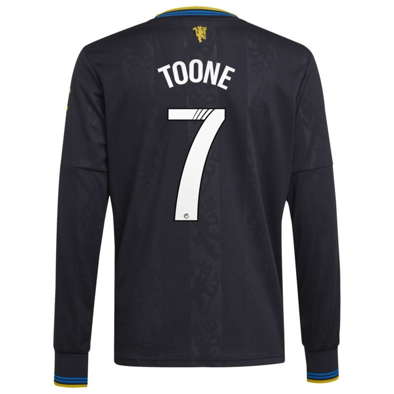 Manchester United adidas WSL Third Shirt 2025-26 - Kids - Long Sleeve with Toone 7 printing