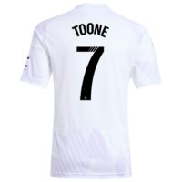 Manchester United WSL adidas Away Shirt 2025-26 - Kids with Toone 7 printing