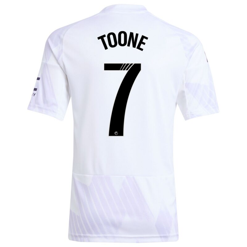 Manchester United WSL adidas Away Shirt 2025-26 - Kids with Toone 7 printing