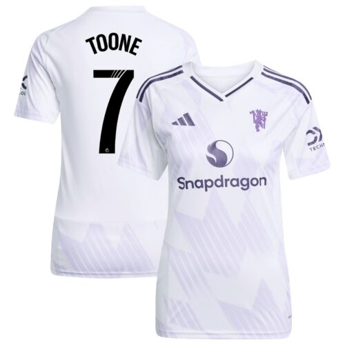 Manchester United WSL adidas Away Shirt 2025-26 - Womens with Toone 7 printing