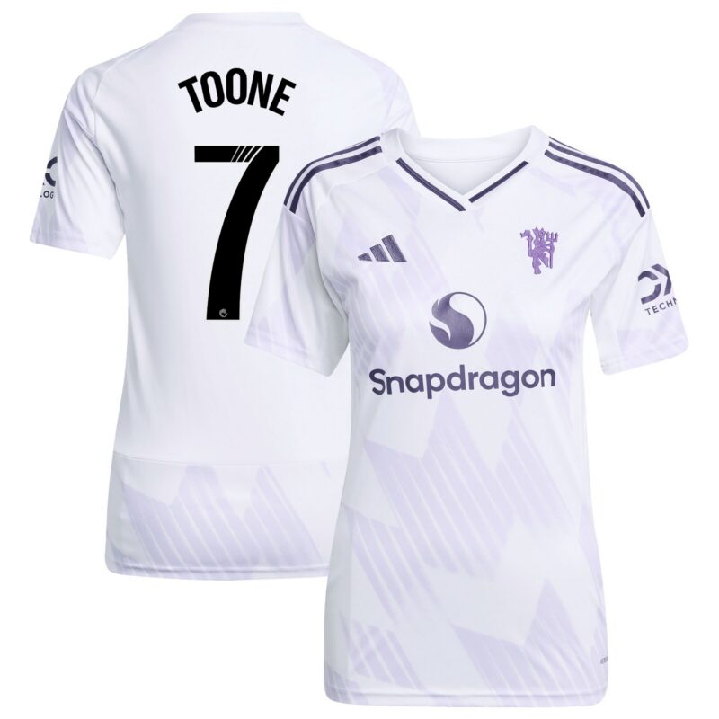 Manchester United WSL adidas Away Shirt 2025-26 - Womens with Toone 7 printing