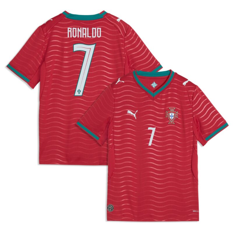 A2B image: portugal-puma-home-shirt-2026-kids-ronaldo-7 Portugal PUMA Home Shirt 2026 - Kids - Ronaldo #7