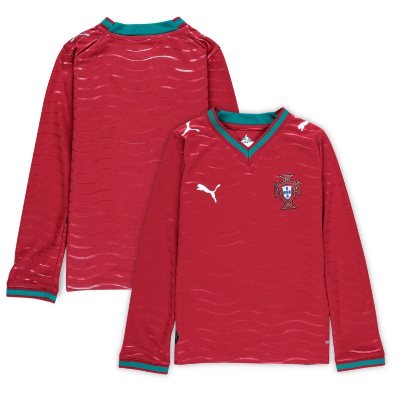 A2B image: portugal-puma-home-shirt-2026-long-sleeve-kids Portugal PUMA Home Shirt 2026 - Long Sleeve - Kids