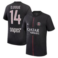 A2B image: psg-jordan-fourth-dri-fit-adv-match-shirt-2025-26-with-d-doue-14-printing PSG Jordan Fourth Dri-FIT ADV Match Shirt 2025-26 with D.Doué 14 printing