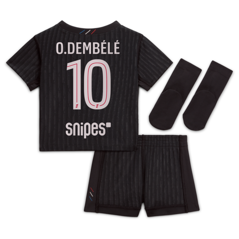 PSG Jordan Fourth Stadium Kit 2025-26 - Infants with O.Dembélé 10 printing