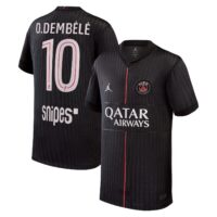 PSG Jordan Fourth Stadium Shirt 2025-26 - Kids with O.Dembélé 10 printing