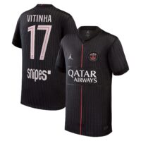 A2B image: psg-jordan-fourth-stadium-shirt-2025-26-kids-with-vitinha-17-printing PSG Jordan Fourth Stadium Shirt 2025-26 - Kids with Vitinha 17 printing