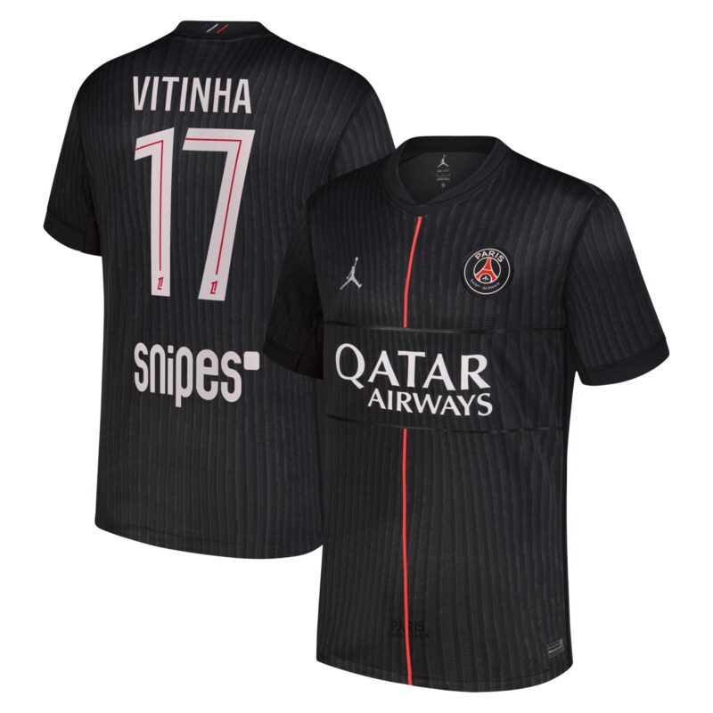 A2B image: psg-jordan-fourth-stadium-shirt-2025-26-with-vitinha-17-printing PSG Jordan Fourth Stadium Shirt 2025-26 with Vitinha 17 printing