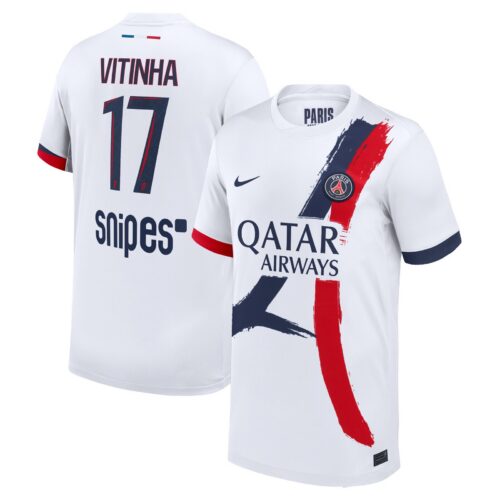 A2B image: psg-nike-away-stadium-shirt-2025-26-kids-with-vitinha-17-printing PSG Nike Away Stadium Shirt 2025-26 - Kids with Vitinha 17 printing