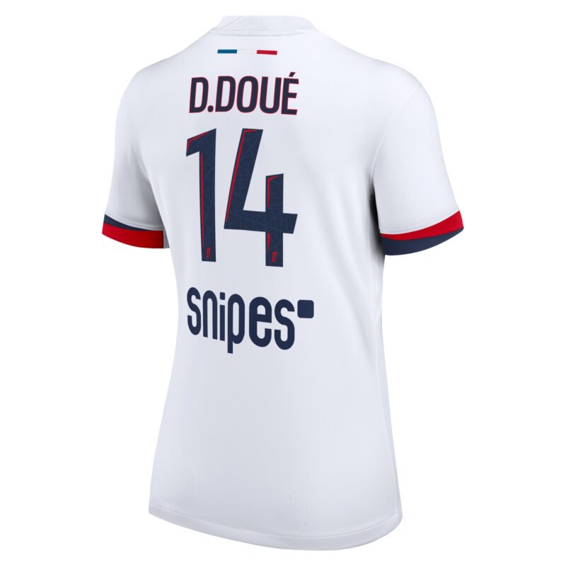 PSG Nike Away Stadium Shirt 2025-26 - Womens with D. Doué 14 printing