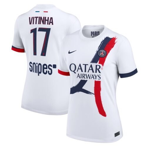 PSG Nike Away Stadium Shirt 2025-26 - Womens with Vitinha 17 printing