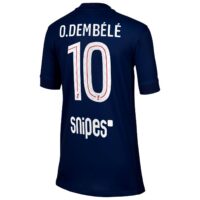 PSG Nike Home Stadium Shirt 2025-26 - Kids with O. Dembélé 10 printing