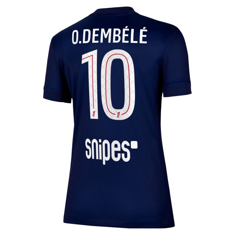 PSG Nike Home Stadium Shirt 2025-26 - Womens with O. Dembélé 10 printing