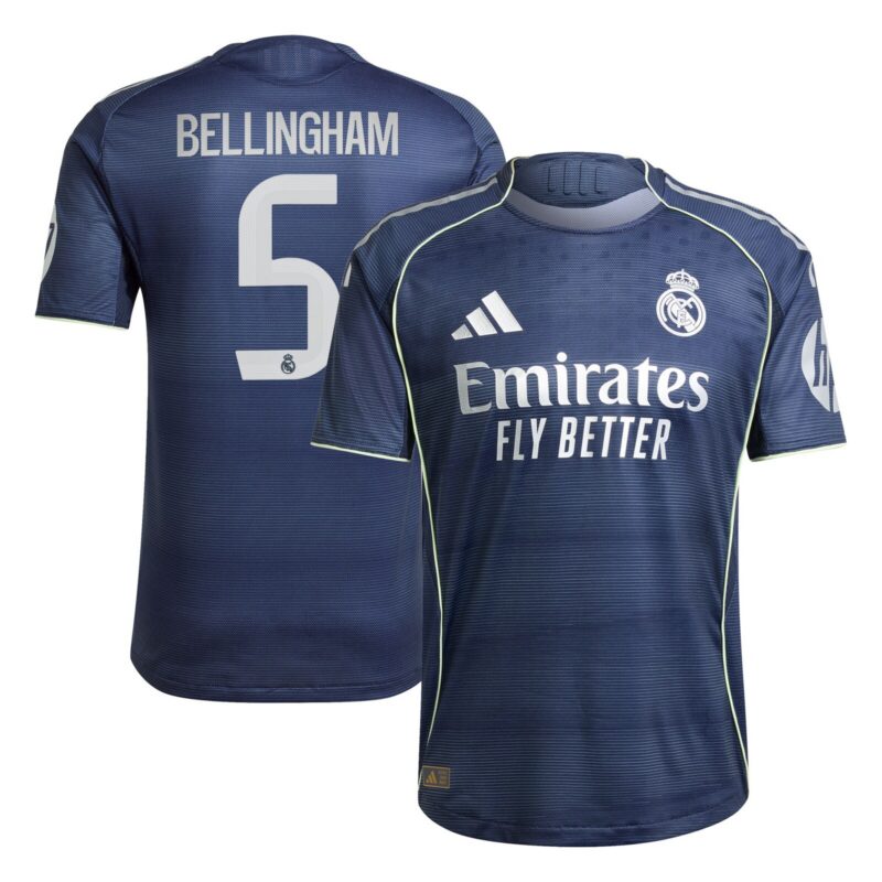 A2B image: real-madrid-adidas-away-authentic-shirt-2025-26-with-bellingham-5-printing Real Madrid adidas Away Authentic Shirt 2025-26 with Bellingham 5 printing
