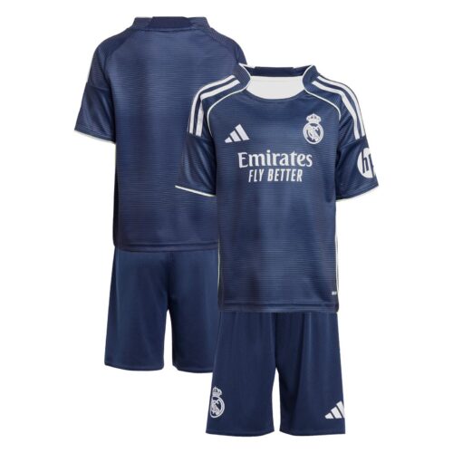 A2B image: real-madrid-adidas-away-minikit-2025-26 Real Madrid adidas Away Minikit 2025-26