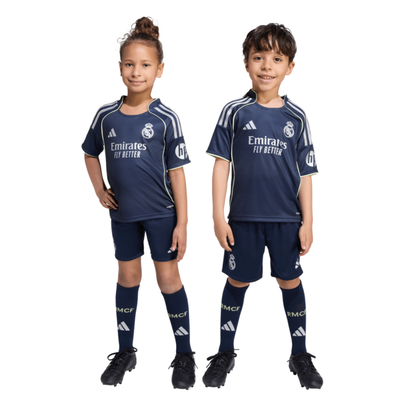 A2B image: real-madrid-adidas-away-minikit-2025-26 Real Madrid adidas Away Minikit 2025-26
