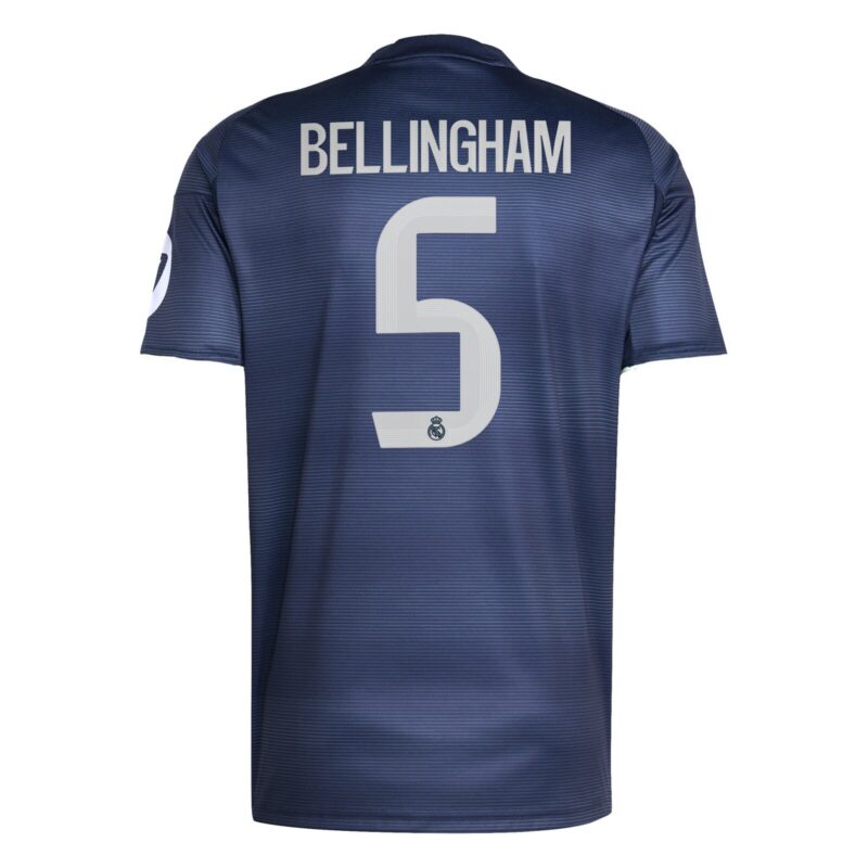 A2B image: real-madrid-adidas-away-shirt-2025-26-with-bellingham-5-printing Real Madrid adidas Away Shirt 2025-26 with Bellingham 5 printing