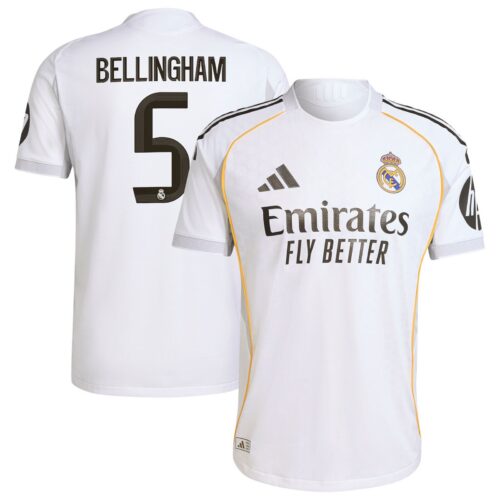 A2B image: real-madrid-adidas-home-authentic-shirt-2025-26-with-bellingham-5-printing Real Madrid adidas Home Authentic Shirt 2025-26 with Bellingham 5 printing